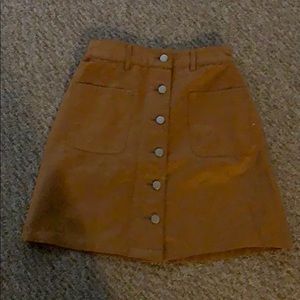 Tan button up skirt